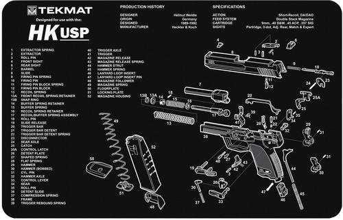 TekMat Original Cleaning Mat, HK USP Parts Diagram (R17HKUSP)