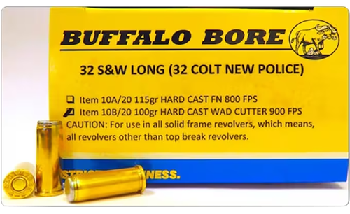 Buffalo Bore Handgun Ammunition 26B/20, 460 S&W, Boat-Tail Lead Flat Nose (FN), 360 GR, 1900 fps, 20 Rd/Bx