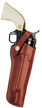 Bianchi Lawman Holster w/Dbl Belt Loop & Open Muzzle, Model 10066, For Colt New Frontier, Single Action Army 7-1/2 in Ruger Blackhawk, Super Blackhawk, Vaquero