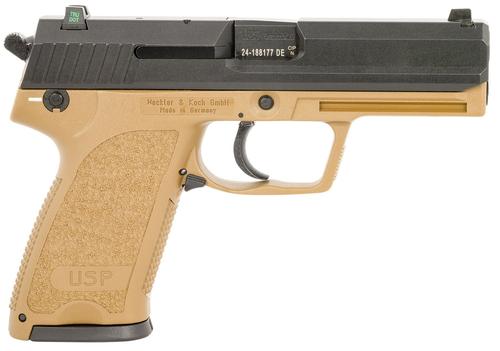 Heckler & Koch USP V1 Pistol 81000356, 9mm Luger, 4.86in, FDE Polymer, Flat Dark Earth Finish, 10 Rds