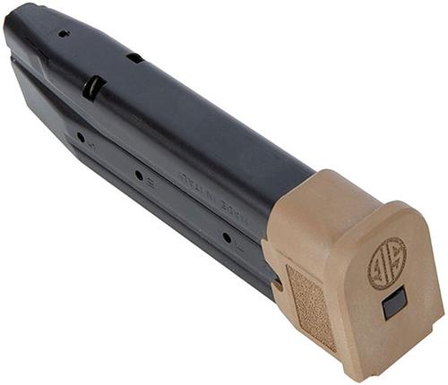 Sig Sauer P250/P320 9mm 21 Round Black w/Coyote Base Magazine (MAG-MOD-F-9-21-COY)