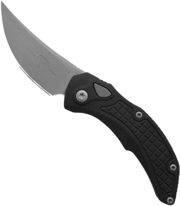 Microtech Brachial Automatic Folding Knife, Single Edge Standard Apocalyptic Blade, Black Handle (268A-10AP)