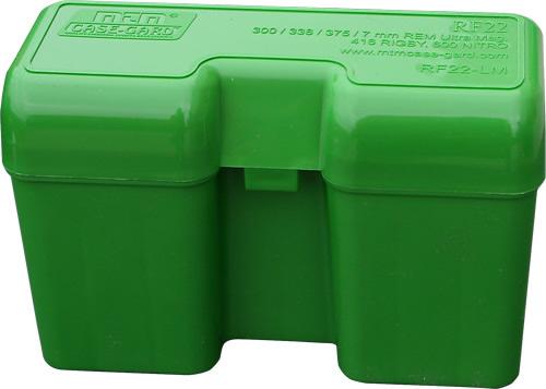 MTM 22 Round Rifle Ammo Box, Green (RF-22-LM)