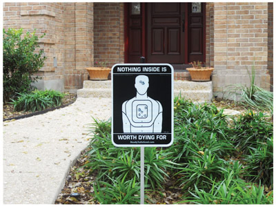 Ready to Defend "Nothing Inside Worth Dying For" Yard Sign