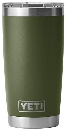 Yeti Rambler Tumbler 20oz Stainless Steel Cup, DuraCote Highlands Olive (21071500703)