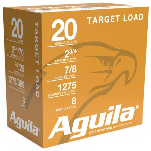 Aguila Competition Shotshells 1CHB2038, 20 Gauge, 7/8 oz, 1275 fps, #8 Shot, 25 Rds/Bx
