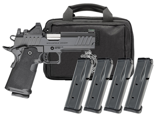 Springfield Prodigy Gear-Up Package Pistol, 9mm, 4.25", Polymer Grips, w/Viridian RFX11 Green Dot, Black Cerakote Finish, 20 Rds