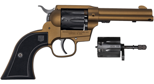 Diamondback Sidekick Revolver DB055AA041, 22 LR, 4.50", Black Checkered Nylon Grips, Burnt Bronze Cerakote Finish, 9 Rds