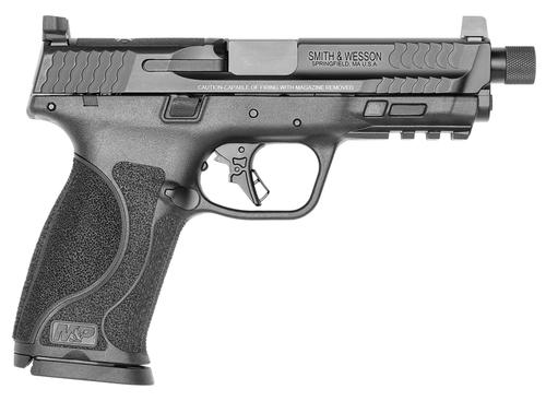 Smith and Wesson M&P 9 M2.0 13585, 9mm, 4.62" Threaded, Black Grips, Matte Black Finish, 17 Rds