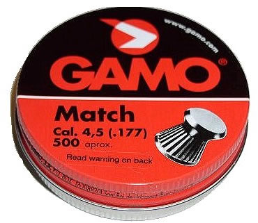 Gamo .177 Caliber Flat Nose Match Pellets/500 Count (632003454)