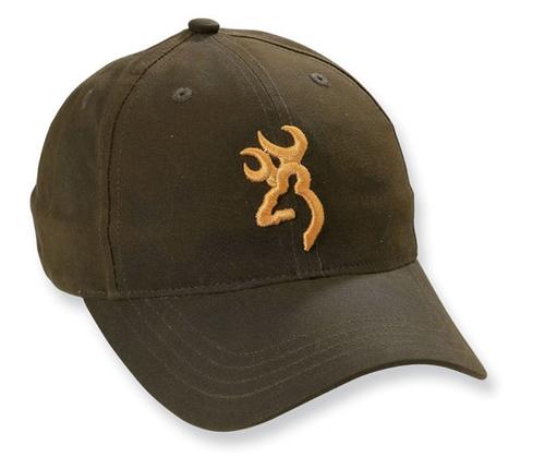 Browning Dura-Wax Solid Color Cap with 3-D Buckmark, Brown (308412881)