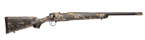 Christensen Ridgeline FFT TI Rifle, 25 Creedmoor, 20", Carbon Fiber w/Green and Tan Accents Stock, 4 Rds