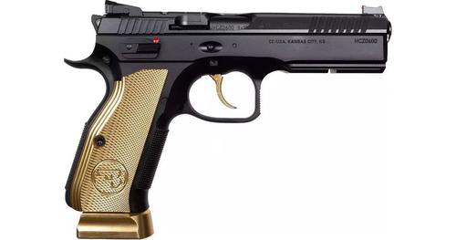 CZ CZ Shadow 2 Gold Digger Optic Ready Pistol 91240, 9mm, 4.89in, Steel Frame, Gold Aluminum Grips, 19 Rds