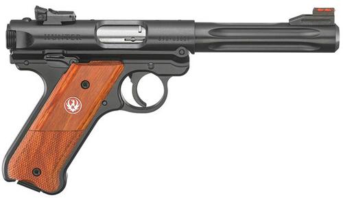Ruger Mark IV Hunter Pistol 40177, 22 Long Rifle (LR), 5.5", Laminate Wood Grips, Blued Finish, 10 Rd