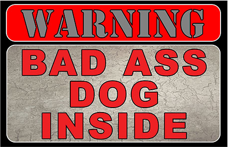 Rivers Edge Products Bad Ass Dog Rubber Door Mat, 26"x17"