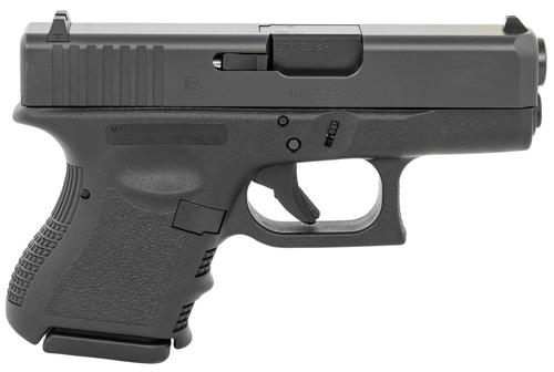 Glock G27 Gen3 Subcompact Pistol G27AUT, 40 S&W, 3.43", Finger Grooved Polymer Grips, Black Finish, 9 Rds