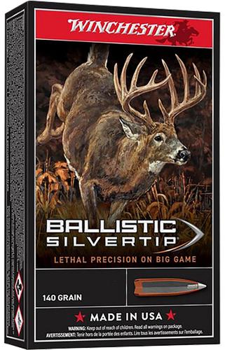 Winchester Ballistic Silvertip Rifle Ammunition SBST65P, 6.5 PRC, Bonded Rapid Expansion PHP, 140 gr, 3020 fps, 20 Rd/Bx