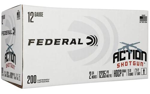 Federal Action Shotgun Shotshells AS12H75, 12 Gauge, 2-3/4", 1 1/8 oz, 1235 fps, #7.5 Lead Shot, 200 Rds/box