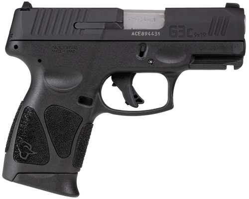 Taurus G3C Compact Pistol 1G3CSR9031, 9mm, 3.26", Black Polymer Grips, Black Tenifer Slide, 12 Rds