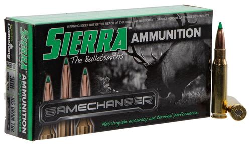 Sierra Bullets GameChanger Rifle Ammunition A466701, 308 Win, Sierra Tipped GameKing, 165  GR, 2680  fps, 20 Rd/bx
