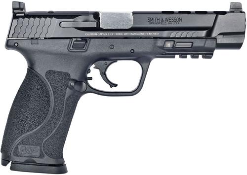 Smith & Wesson M&P 9 Performance Pistol 11833, 9mm, 5", Interchangeable Palmswell Grips, Black Finish, 17 Rds