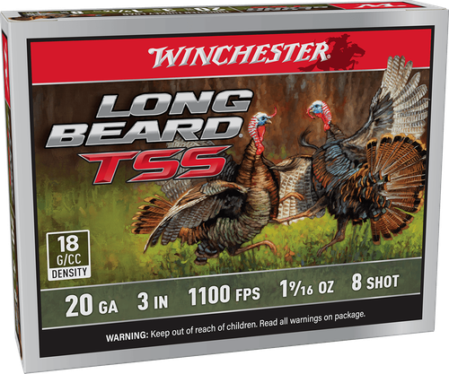 Winchester Ammo Long Beard TSS Shotshells LBTSS2038, 20 Gauge, 3", 1 5/8 oz, 1100 fps, #8 Shot, 5 Rds/box