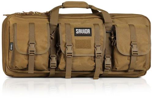 Savior Equipment American Classic Shorty Double Rifle Case, 32", Tan (RB-3212DG-V1-TN)