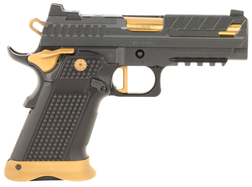 Fusion XP Pro Optic Ready Pistol XP9BLKG10, 9mm Luger, 4in, Black Aluminum, Black w/Gold Accents Finish, 10 Rds
