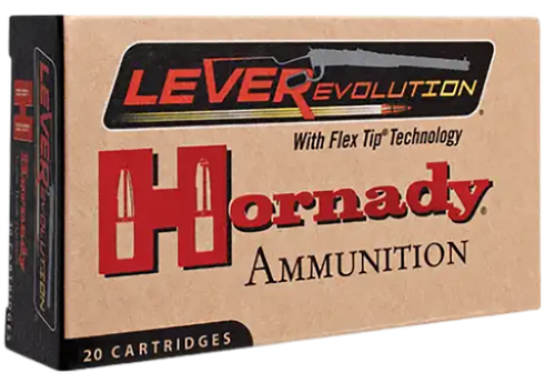 Hornady LeveRevolution Rifle Ammunition 82747, 45-70 Govt, Flex Tip, 325 GR, 2050 fps, 20 Rd/bx