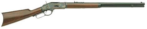 Taylors 1873 Winchester Rifle 200A, 45 Long Colt, 24 1/4 in Octagon BBL, Lever Action, Walnut Stock, Blue Finish, 14 Rds