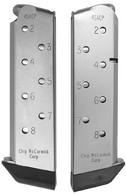 Chip McCmormick Colt 1911 45 Automatic Colt Pistol (ACP) 8 Round Stainless Magazine (14111)