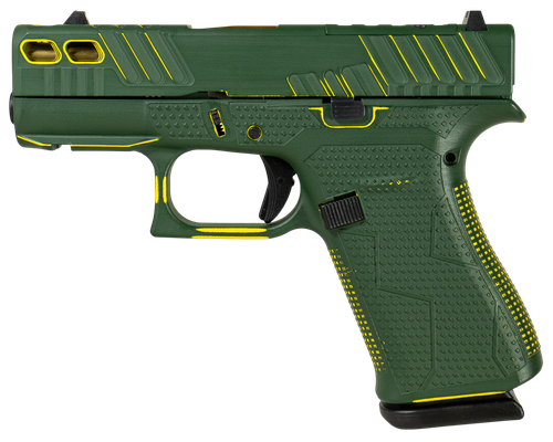 Glock G43X MOS Optic Ready Pistol, 9mm, 3.41in, Black Textured Polymer Grips, Flat Dark Earth Cerakote Finish, 10 Rds