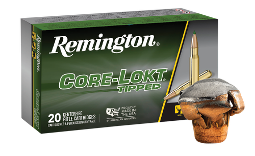 Remington Rifle Ammunition RT270WA, 270 Winchester, Core-Lokt Tipped, 130 GR, 3080 fps, 20 Rd/bx