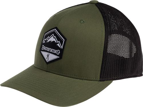 Browning Mountain Buck Mesh Cap 308728641, Loden/Black, Snap Back