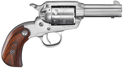 Ruger Bearcat Shopkeeper Revolver 0915, 22 LR, 3 in, Birdshead Gripframe, Stainless Finish, 6 Rd