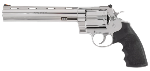 Colt Anaconda Revolver ANACONDASP8RTS45C, 45 Colt (Long Colt), 8in, Black Grips, Stainless Steel Frame Finish, 6 Rds