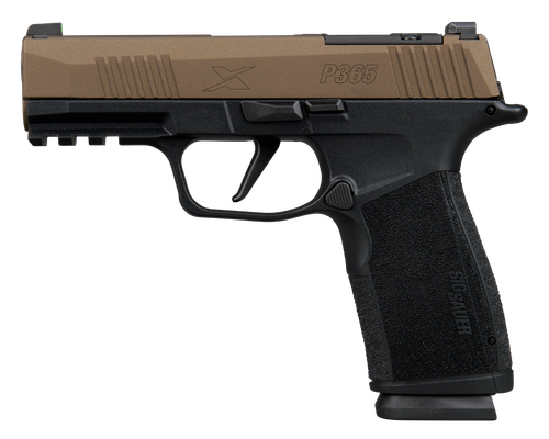 Sigarms P365 XMacro Optic Ready Pistol, 9mm, 3.70in, XMacro Polymer Grips, Black Finish, 17 Rds