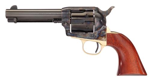 Taylors Ranch Hand Deluxe Revolver 550526DE, 357 Mag, 4.75in, Walnut Navy Size, Taylor Polished Color Case Hardened Steel Finish, 6 Rds