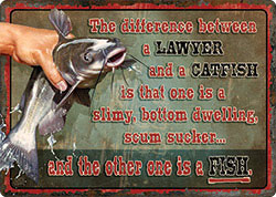 Rivers Edge Products Catfish/Attorney Tin Sign