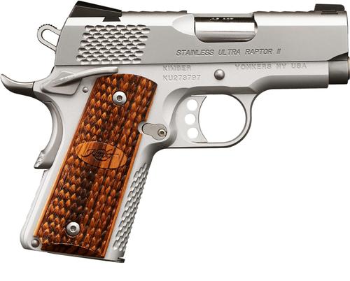 Kimber 3200374 Stainless Ultra Raptor II Pistol - 9MM, 3 in Barrel, Aluminum Frame, Satin Stainless Steel Slide
