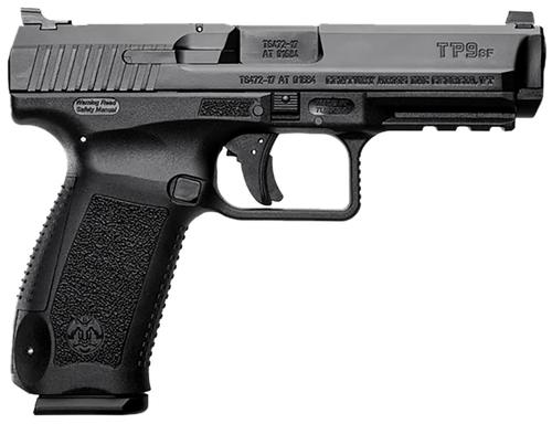 Canik TP9 SF Full Size Pistol HG4865N, 9mm, 4.46", Black Interchangeable Backstrap Grips, Black Cerakote Finish, 18 Rds
