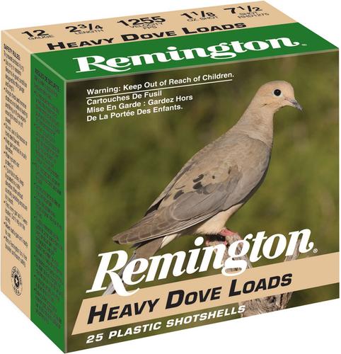 Remington Heavy Dove Loads RHD2075, 20 ga, 2-3/4", 1 oz, 1165 fps, #7.5 Lead Shot, 25 Rds/Bx