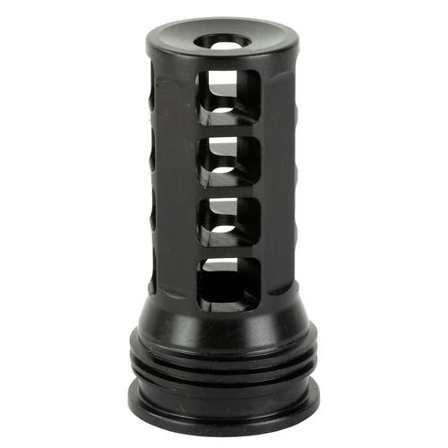 Huxwrx QD 7.62mm Muzzle Brake, Black with 5/8"x24 tpi Threads, For .30 Cal, (1574)