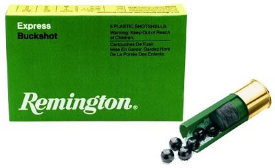 Remington Express Buckshot SP12BK1, 12 Gauge, 2-3/4", 16 Pellets, 1250 fps, #1 Lead Buckshot, 5 Rd/bx