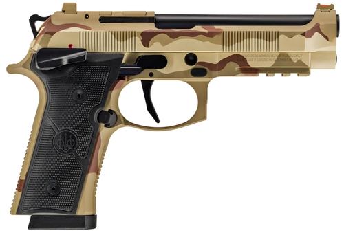 Beretta 92Xi SAO Pistol SPEC0732A15, 9mm, 4.70", Black Textured Grips, Desert Combat Uniform Cerakote Finish, 15 Rds