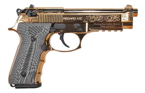 EAA Regard MC Deluxe Pistol 390088, 9mm Luger, 4.90in, Black G10 Grips, Gold Plated Finish, 18 Rds