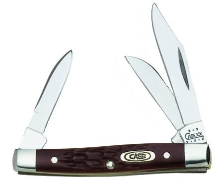 Case Stockman Stainless Steel Small Pocket Knife w/Brown Handle 081
