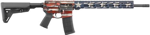 Ruger AR-556 MPR Semi-Auto Rifle 8538, 223 Remington, 18", Magpul MOE SL Stock, US Flag Cerakote Finish, 30 Rd