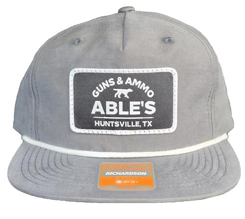 Able's Cap 256 Umpqua, Charcoal, White Rope, Dog Logo