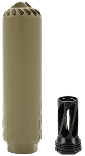 HUXWRX Flow 6K Flow-Through Suppressor QD Mount, FDE